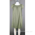 Ladies A-Line-Form Jaquard langes Kleid